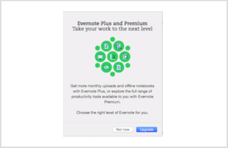 Evernote Nag Pop up 2