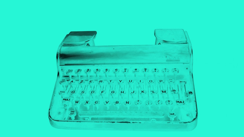 Typewriter, Inverted Colors